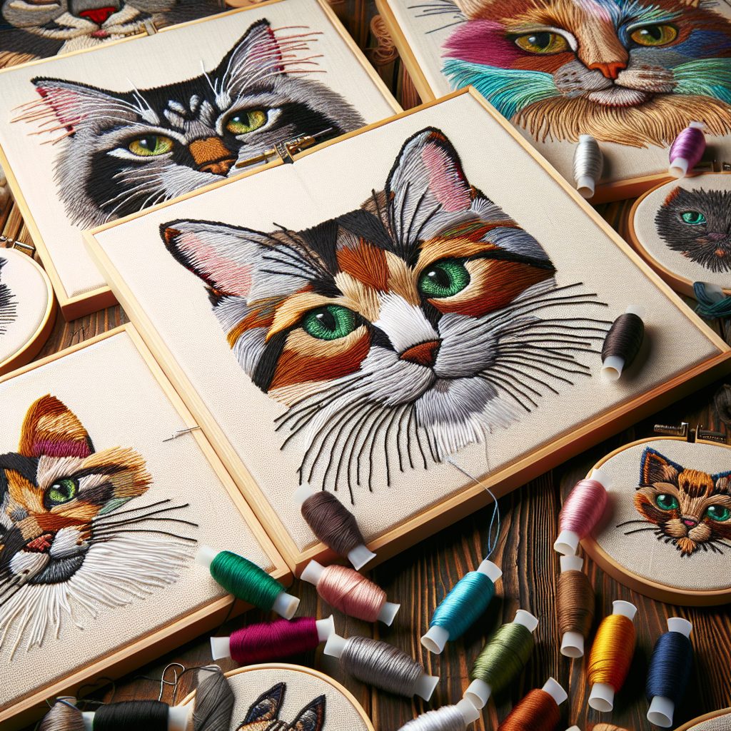 Embroidery Whiskers: Exploring Patterns and Projects for Cat Art